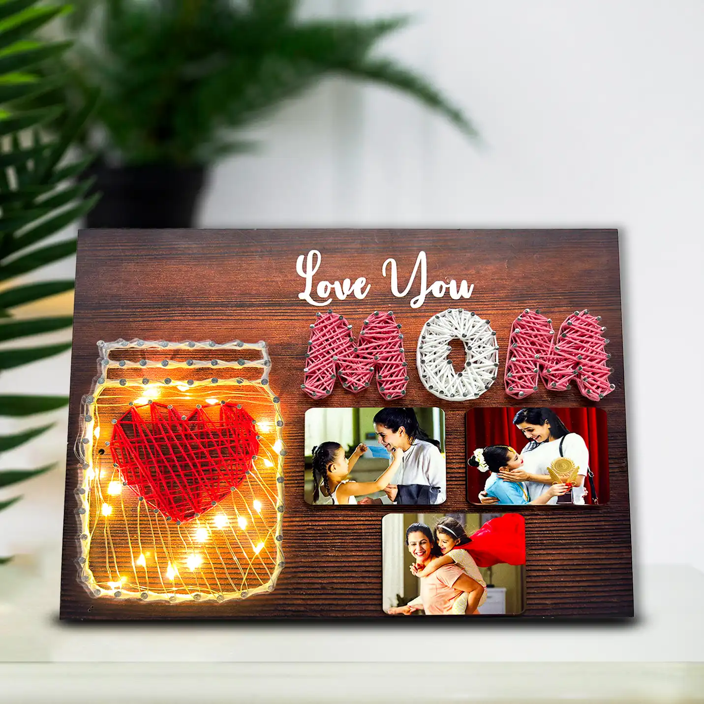 Hand-Crafted String Art Frame